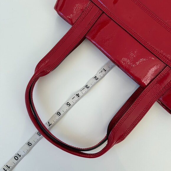 NWOT Kate Spade New York Claverly Maryanne Patent Leather Red Tote Bag Double Ha - Picture 8 of 12